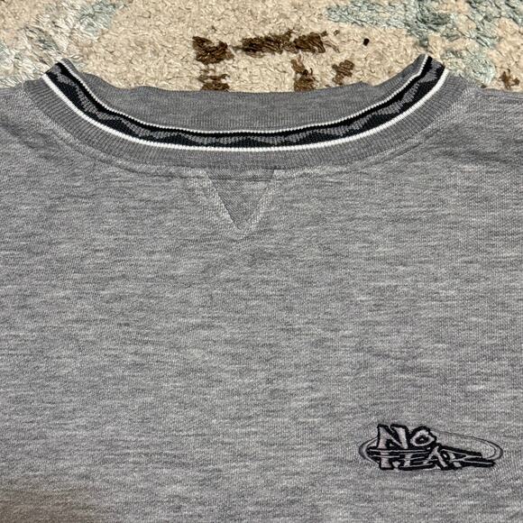 Vintage No Fear Boxy Oversized Sweatshirt Size XL Gray 90s - Picture 1 of 8